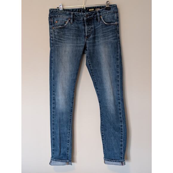 Bluer Denim Selvedge Jeans 28R | Made in USA Premium Low Rise Straight - Picture 2 of 12